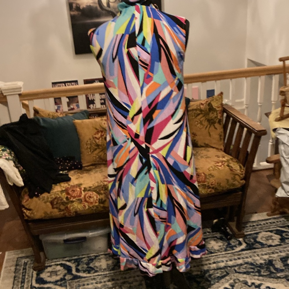 Multi Colored Button Down Dress - image 4